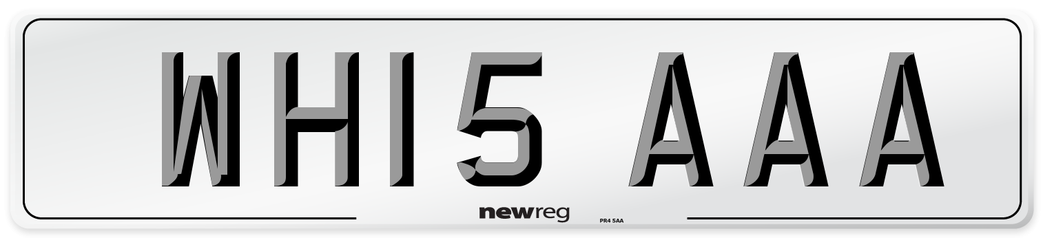 WH15 AAA Number Plate from New Reg